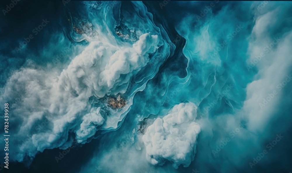 Soft Ethereal Dreamy Water Texture Aerial Photography Generative AI