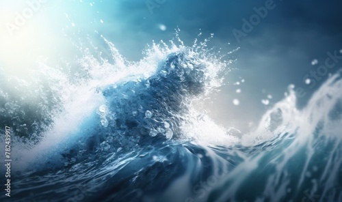 Ethereal Water Spray from Crashing Waves Generative AI © AlexandraRooss