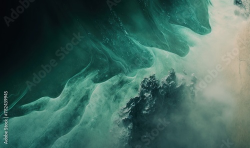 Ethereal Aerial View of Water Surface in Dreamy Hues Generative AI