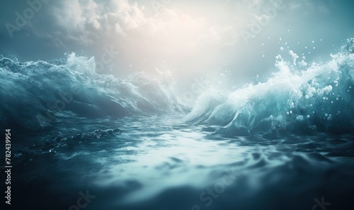 Ethereal Water Texture with Dreamy Soft Background Generative AI