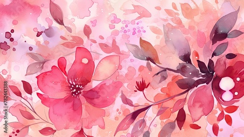 Vibrant Pink Watercolor Texture Generative AI