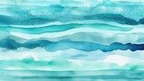 Abstract Watercolor Aquamarine Stripes Generative AI