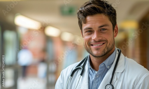Portrait of smiling young male doctor