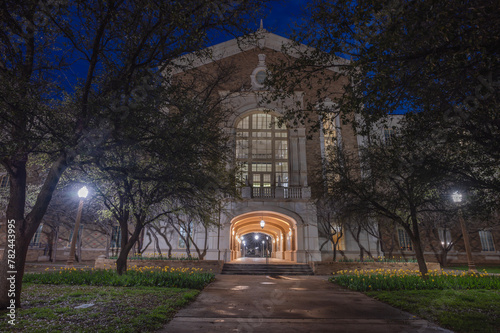 Walkway through a building at Texas Tech University in Lubbock, Texas, USA photo