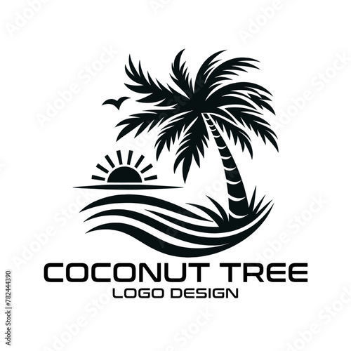 Coconut Tree Vector Logo Design