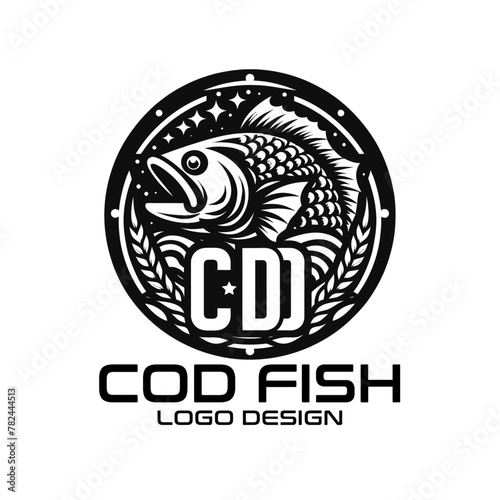 Cod Fish Vector Logo Design