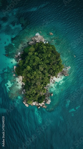 island in the ocean.