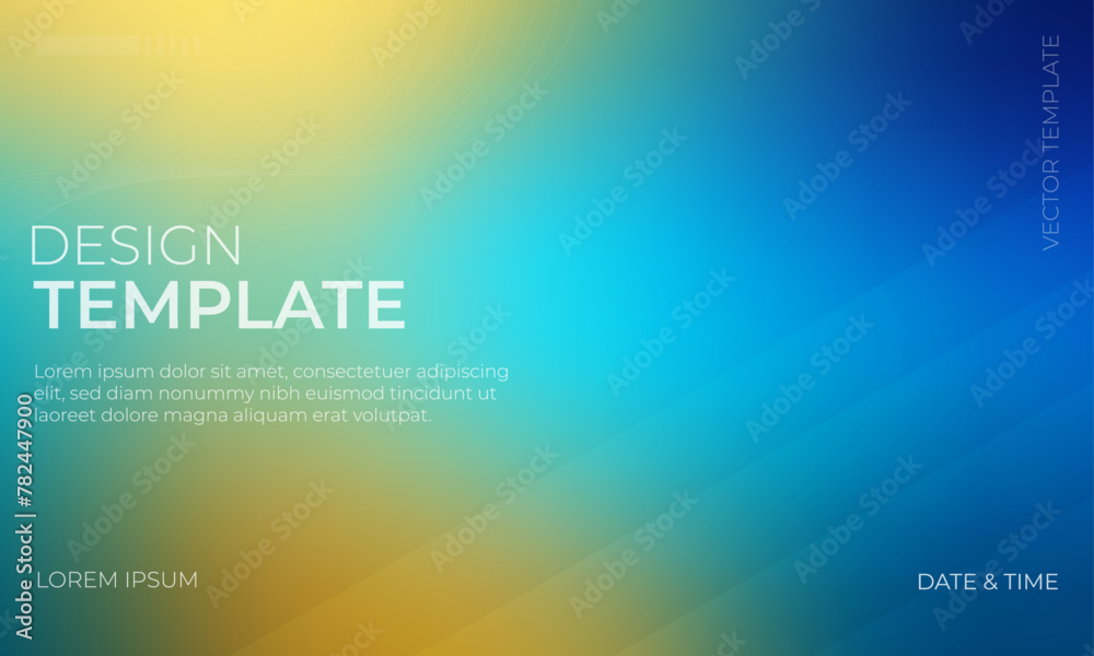 Stunning Blue Cyan and Gold Gradient Background for Visual Content