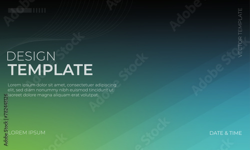 Stunning Blue Green and Black Gradient Background Design Element with Depth