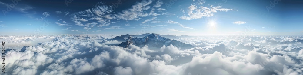 Fototapeta premium mountain peaks above the clouds.