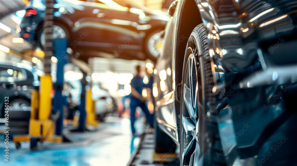 Vehicle inspection station or car mechanic station.