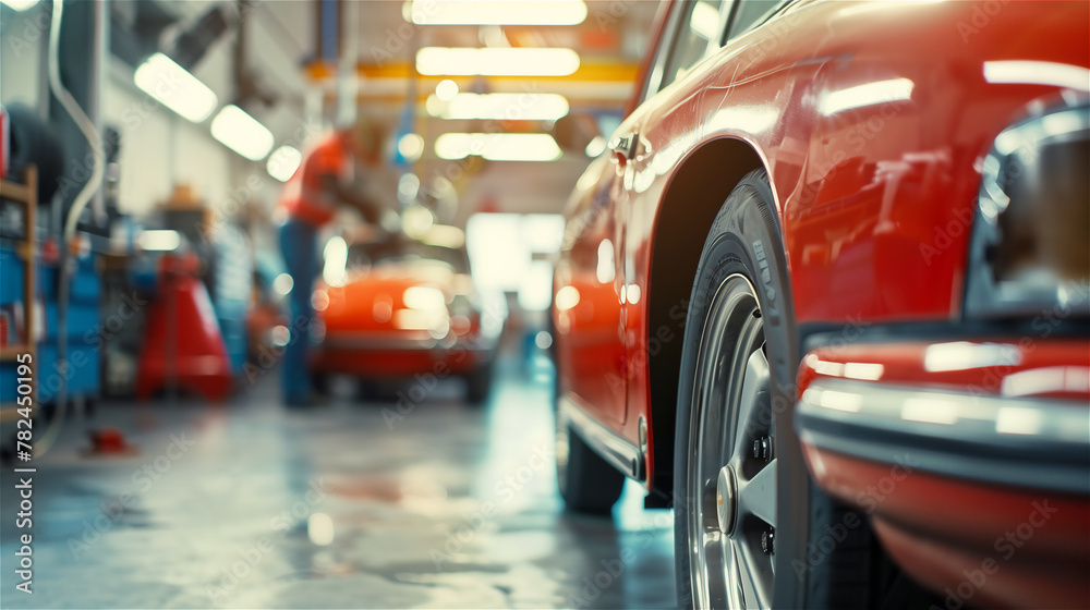 Vehicle inspection station or car mechanic station.