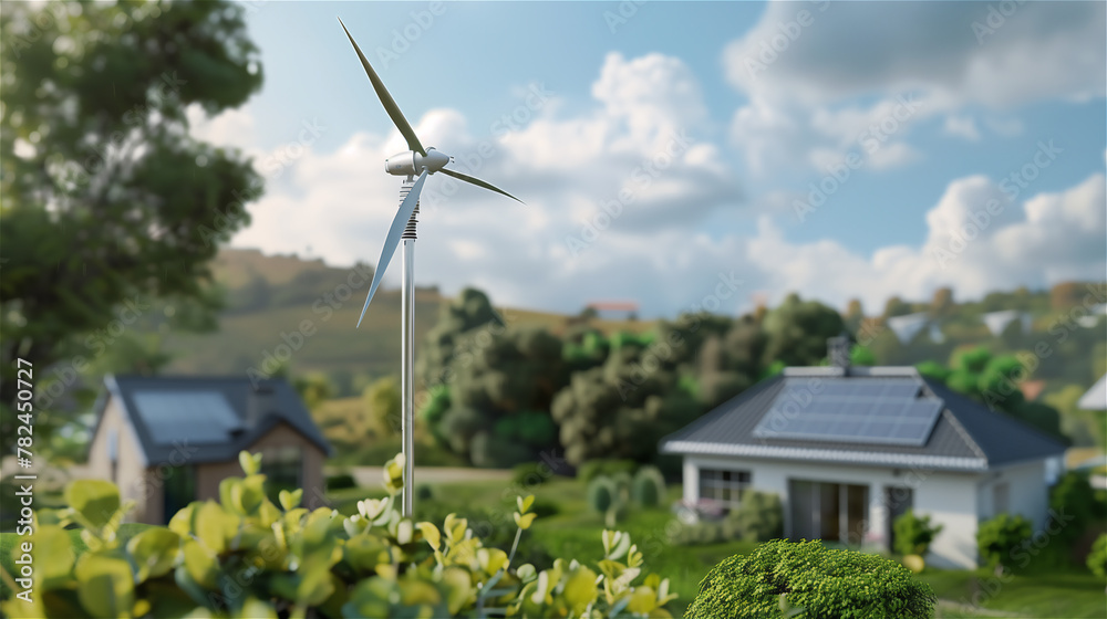 Backyard wind turbine.
