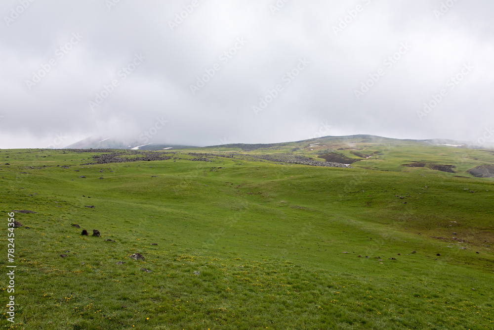 Green mountains, gorgeous landscape stock photo