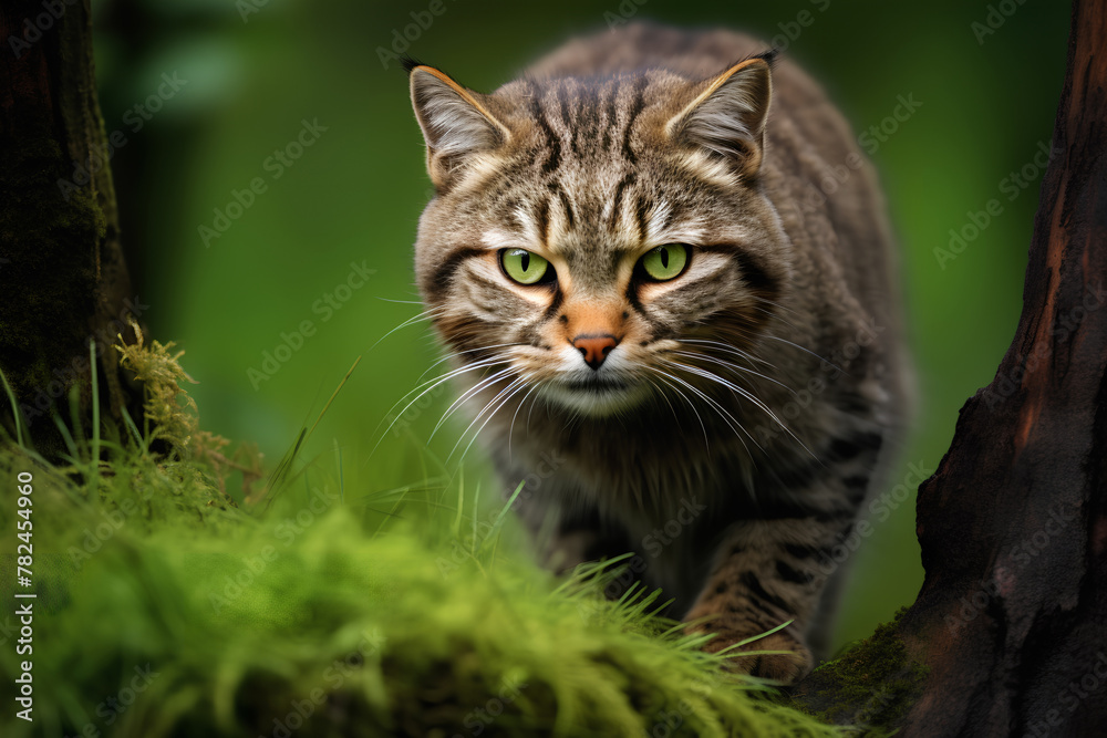 Scottish Wildcat, dwelling in the Scottish Highlands