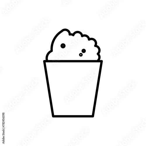 popcorn line icon
