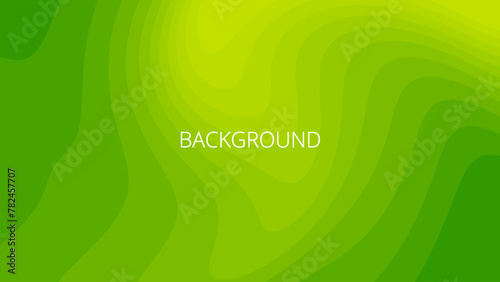 Green and yellow abstract background with sharp wavy lines and gradient transition, dynamic swirl shape. Inclined bends	
