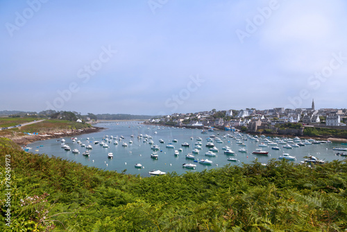 Boats moored in the marina of Le Conquet