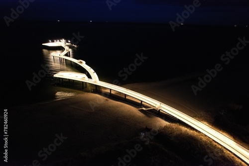 Seebad Koserow, Insel Usedom, Seebrücke bei Nacht 2024 photo