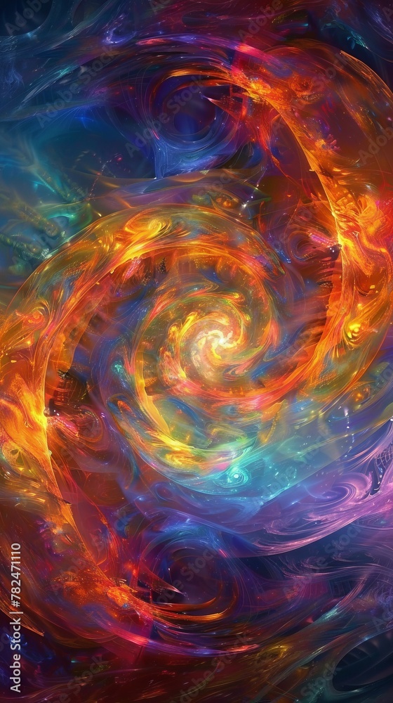 Abstract cosmic swirl in vibrant colors Abstract cosmic swirl in vibrant colors