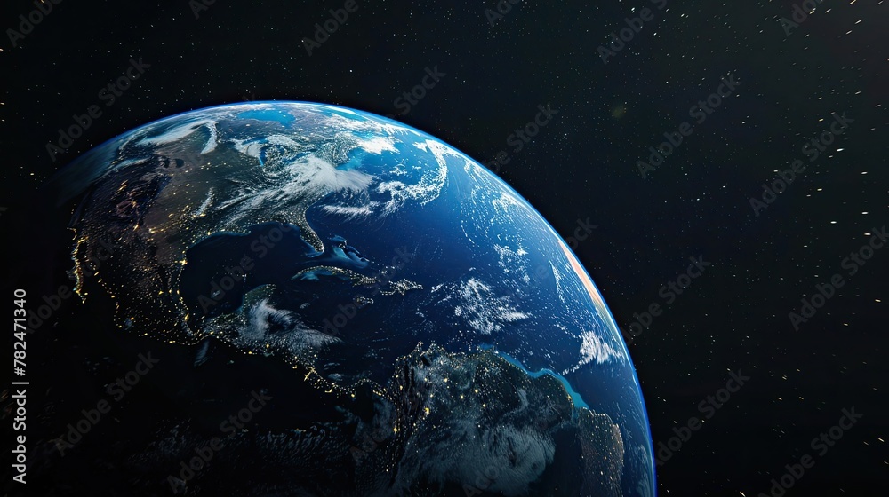 Fototapeta premium Awe-Inspiring View of Earth from Space