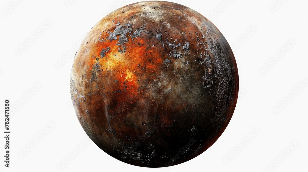 Fototapeta premium Fictional Planet Surface Close-Up: Volcanic Activity and Geological Features