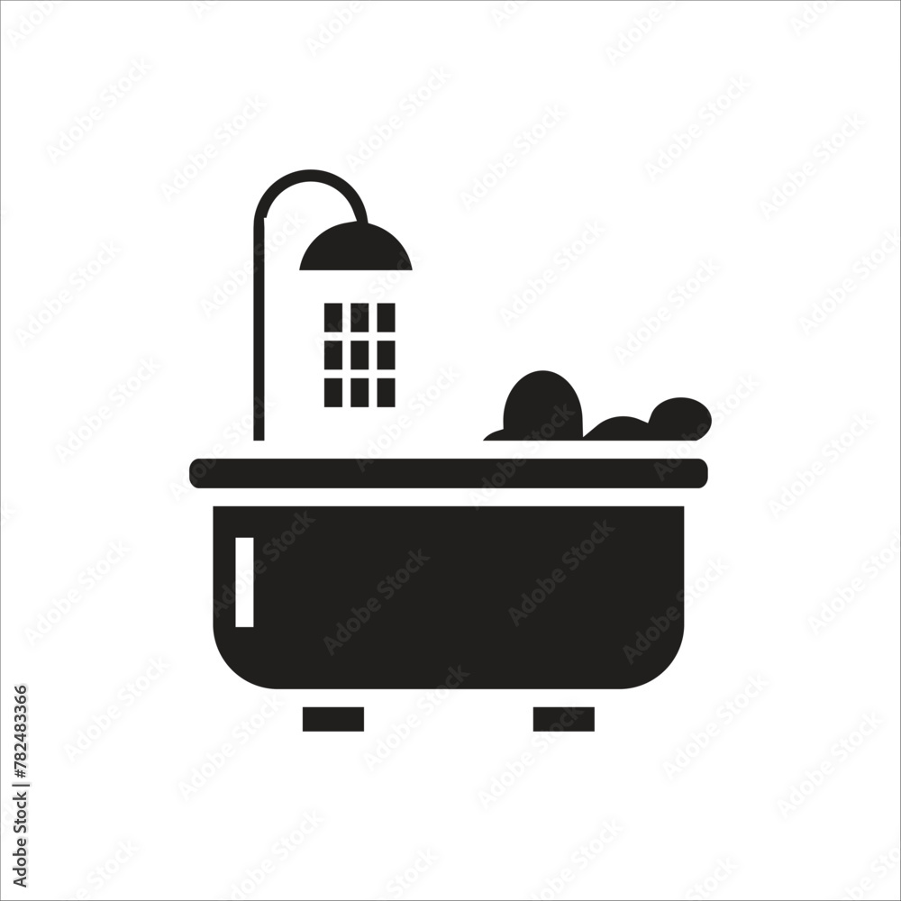 bath up vector icon line template bath up vector icon line template