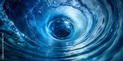 clear pure water whirlpool liquid vortex photo