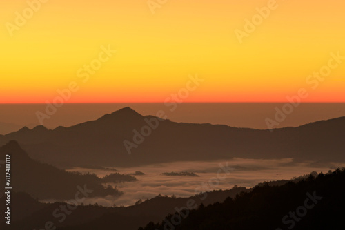 Huai Nam Dang National park in sunrise and beautiful sky in morning, Chiang Mai, Thailand