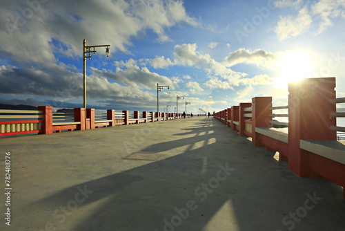 Scenery day time at Saranwithi Bridge popular destination in Prachuap Khiri Khan Province, Thailand  photo