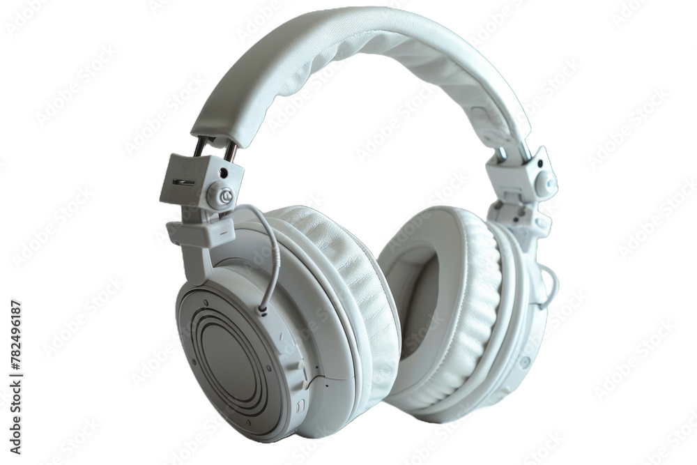 Professional White Over-Ear Headphones Isolated Professional White Over-Ear Headphones Isolated