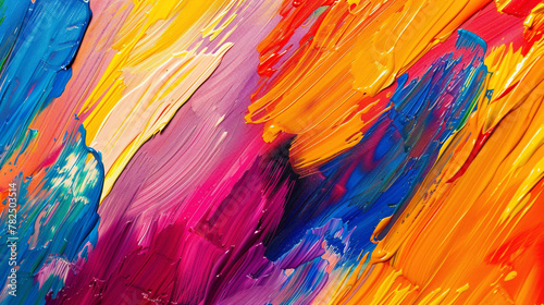 Bold strokes of vibrant color blend seamlessly  creating an energetic gradient pattern.