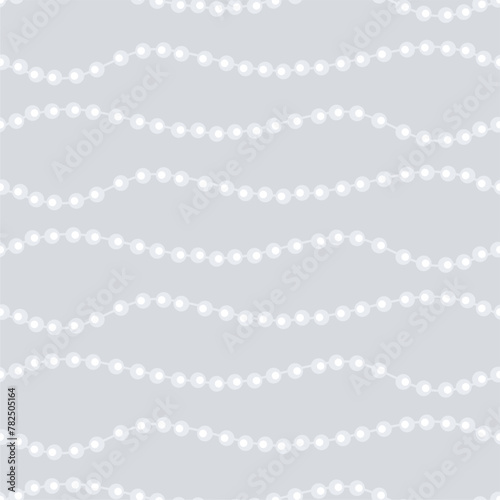 Seamless glamour print pattern with beads jewelry art decor wallpaper for textile, package, paper