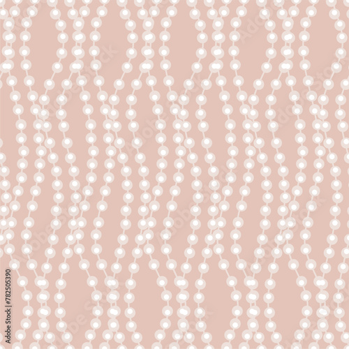 Seamless glamour print pattern with beads jewelry art decor wallpaper for textile, package, paper