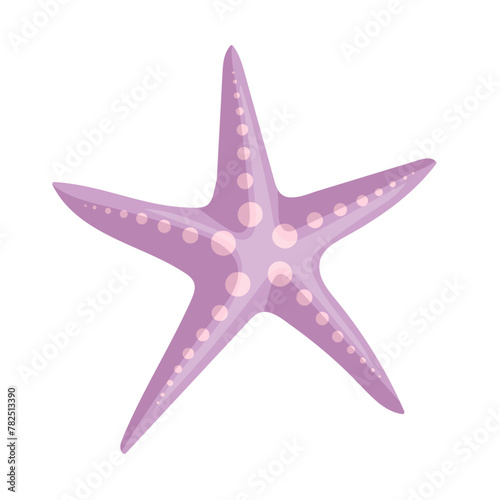 Colorful sea animal, sea star.Vector graphics.