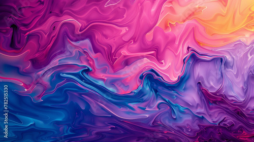 Bold strokes of vibrant hues merge seamlessly, creating a dynamic gradient pattern.