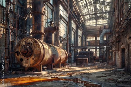 Old abandoned metallurgical factory