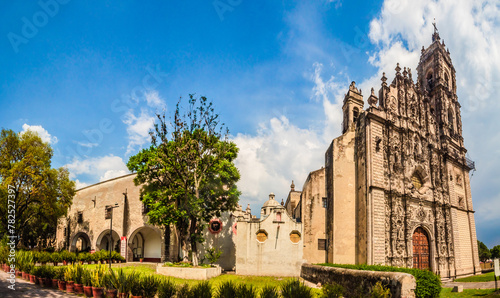 Templo de san francisco javier, church with baroque architecture in tepotzotlan state of mexico photo