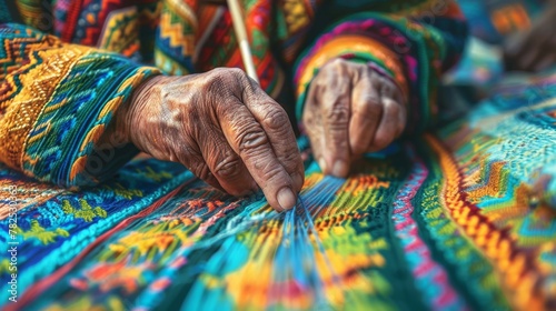 Intricate Indigenous Textile Weaving