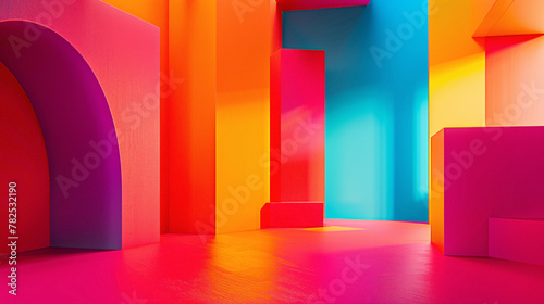 Bright hues merge to form a vibrant backdrop.