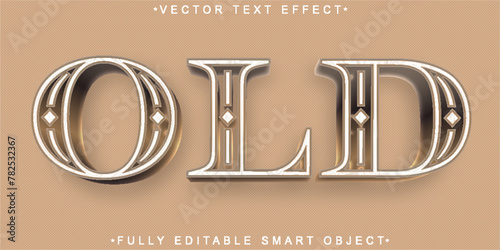 Brown Old Vector Fully Editable Smart Object Text Effect