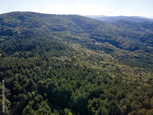 Aerial view of Rhodopes Mountain, Bulgaria