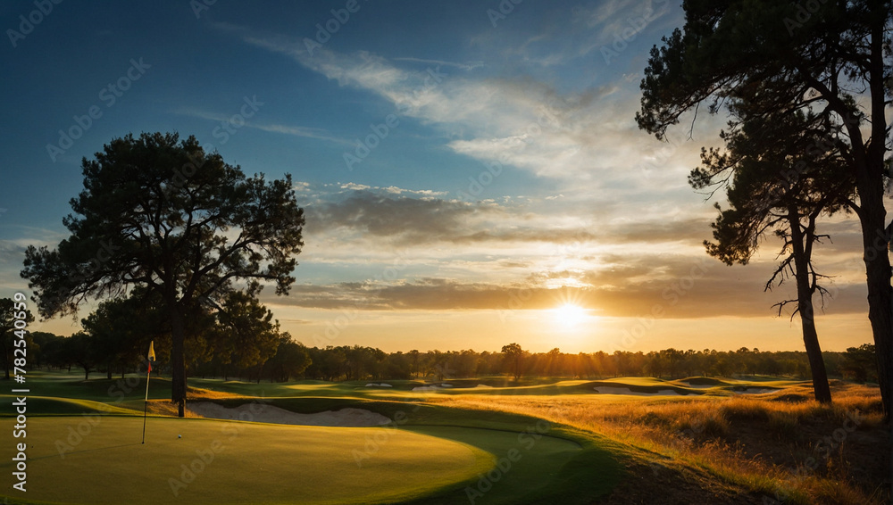 Sunset Golfing Sunset Golfing