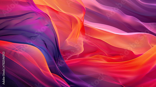 Dynamic movements of vibrant hues merge seamlessly, resulting in a visually striking gradient wave.
