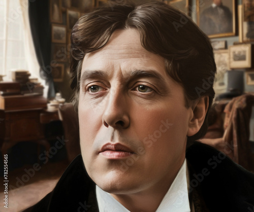 Oscar Wilde was an Irish writer, aphorist, poet, journalist, essayist of the Victorian age, an exponent of British decadence and aestheticism photo