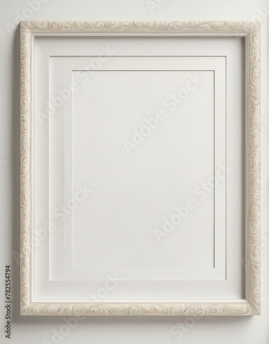 3D illustration of frame mockup on interior background