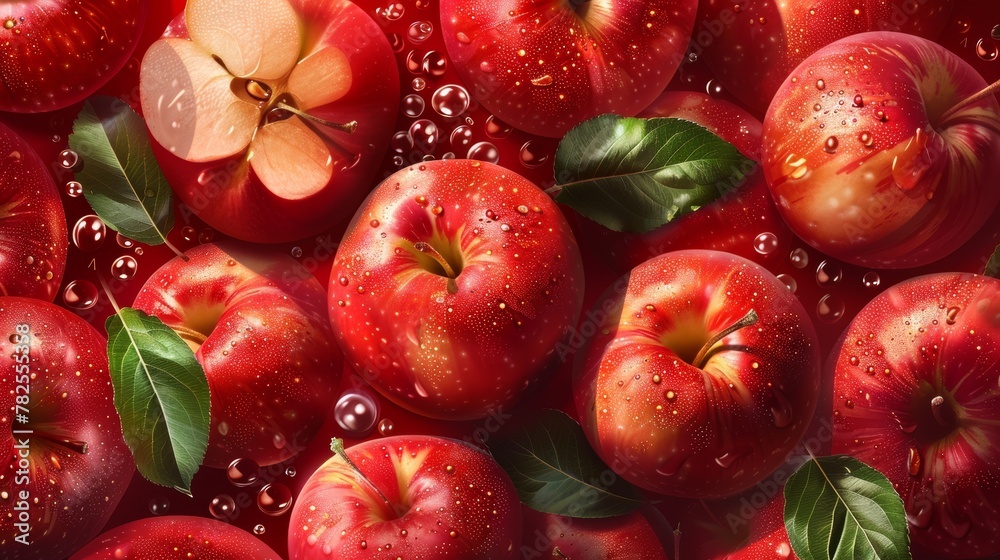 Fresh ripe red apple fruit, healthy food banner for web, farm fresh produce image Fresh ripe red apple fruit, healthy food banner for web, farm fresh produce image