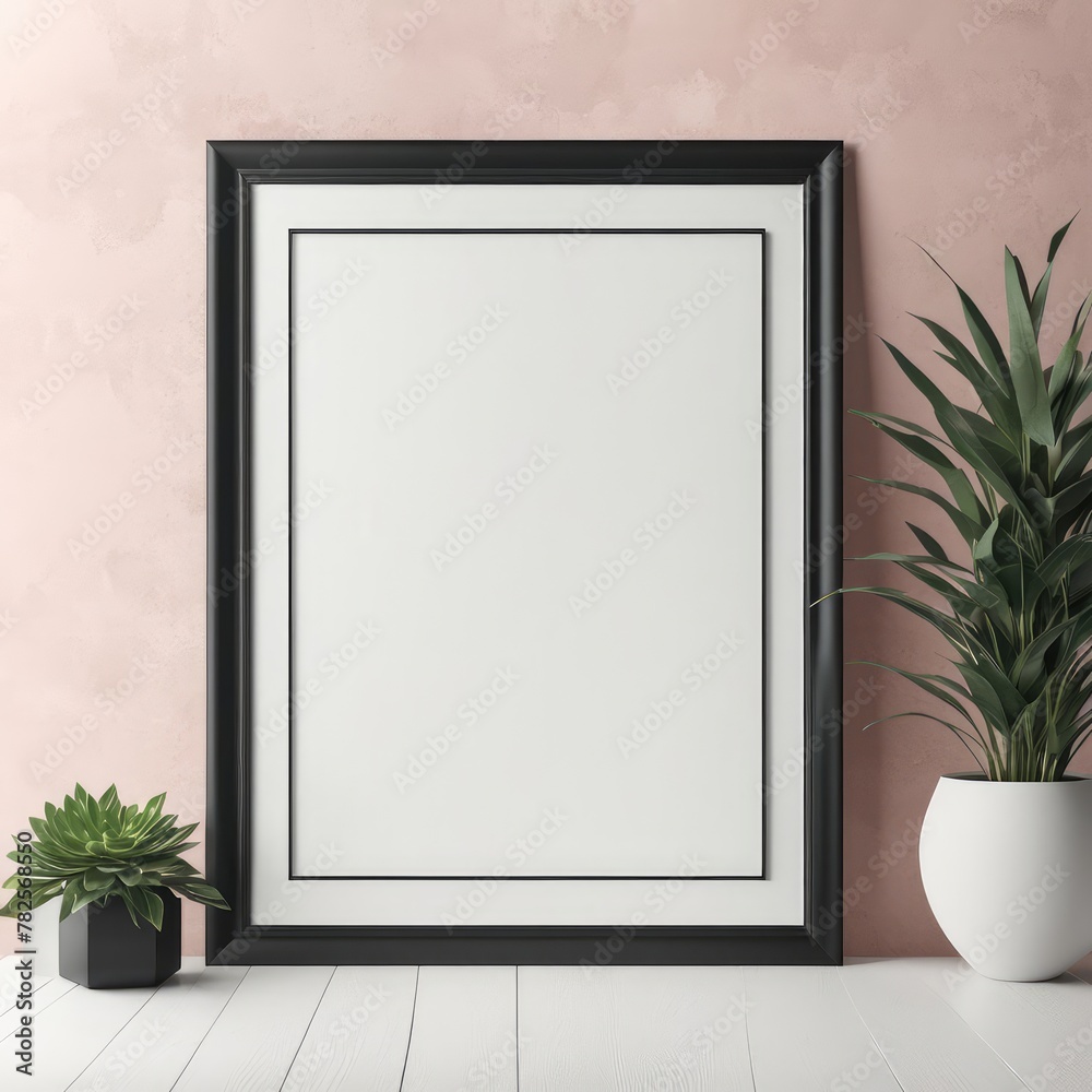 Close-up frame mockup, 3d rendering Close-up frame mockup, 3d rendering