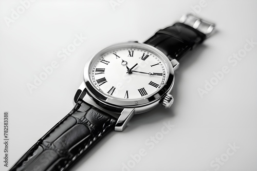 Classic Wristwatch White Background beautiful shining watch pic