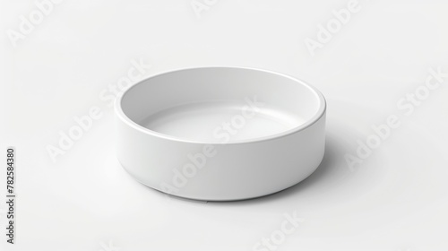 Blank mockup of a silicone pet bowl with a nonslip base for messy eaters. . photo